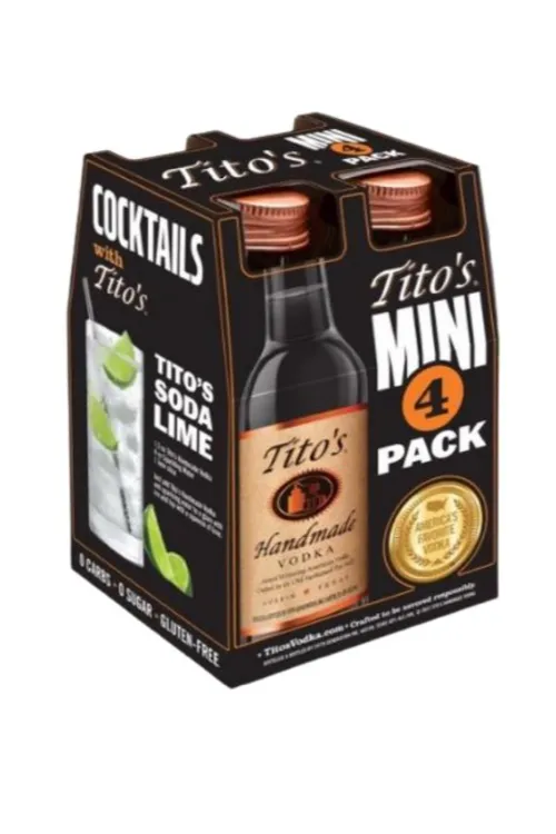 Titos Handmade Vodka 4 Pack 50 ML
