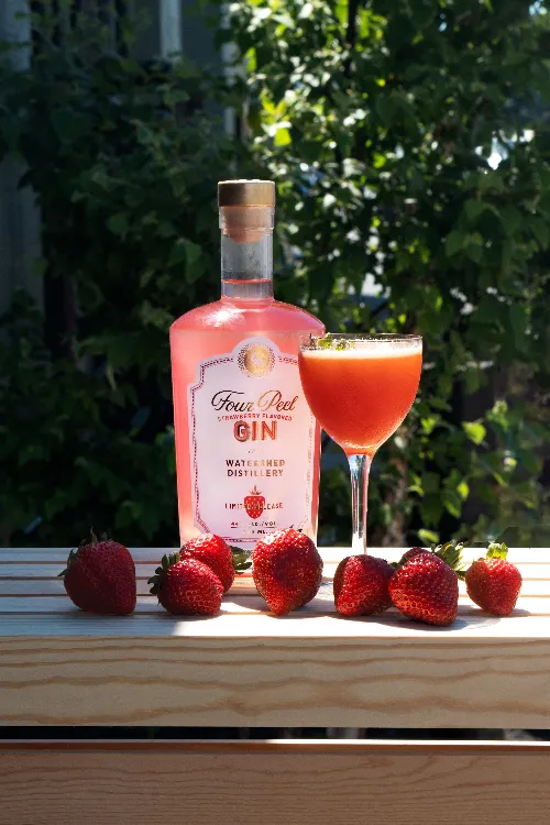 Four Peel Strawberry Gin From Watershed Distillery - 750 ML | Gin