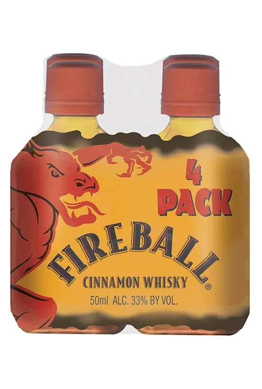 Fireball Cinnamon Whisky 4 Pack 50ml