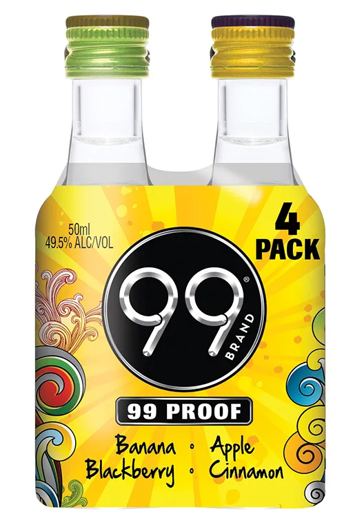 99 Assorted Flavors 4 Pack Liqueur